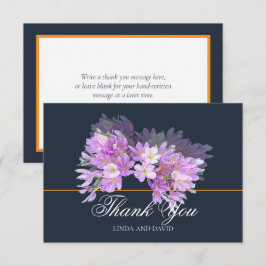 Cartão De Agradecimento Chic Modern Purple Crocus Bridal Shower Thank You