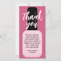 Chic Trendy Modern Pink Nail Polonês
