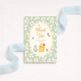 Cartão De Agradecimento Chick Baby Shower Thank You Card