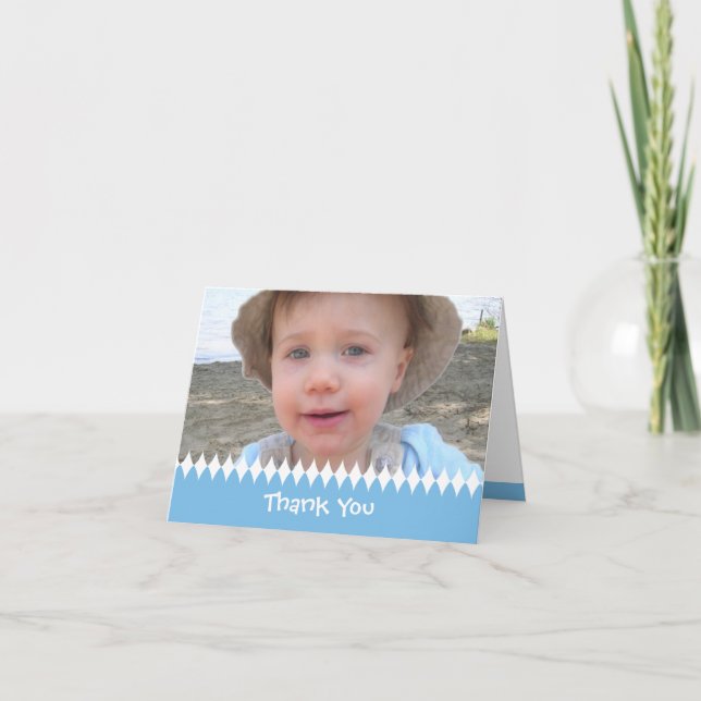 Cartão De Agradecimento Child or Baby Thank You Photo Card (Frente)