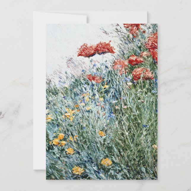 Cartão De Agradecimento Childe Hassam - Poppies, Appledore (Frente)