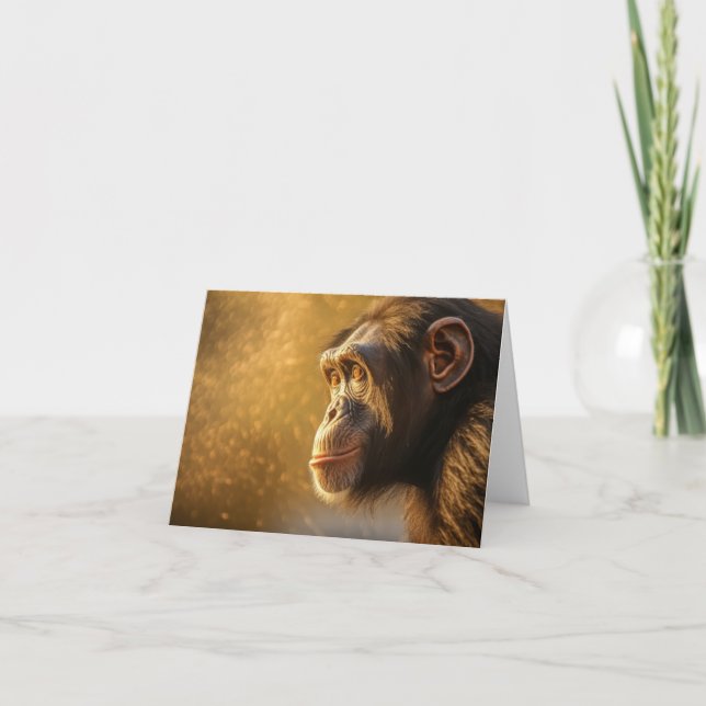 Cartão De Agradecimento Chimpanzé por natureza (Frente)
