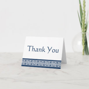 Cartão De Agradecimento Chinese Elegance in Navy Thank You Card