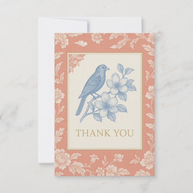 Cartão De Agradecimento Chinoiserie Card (Frente)