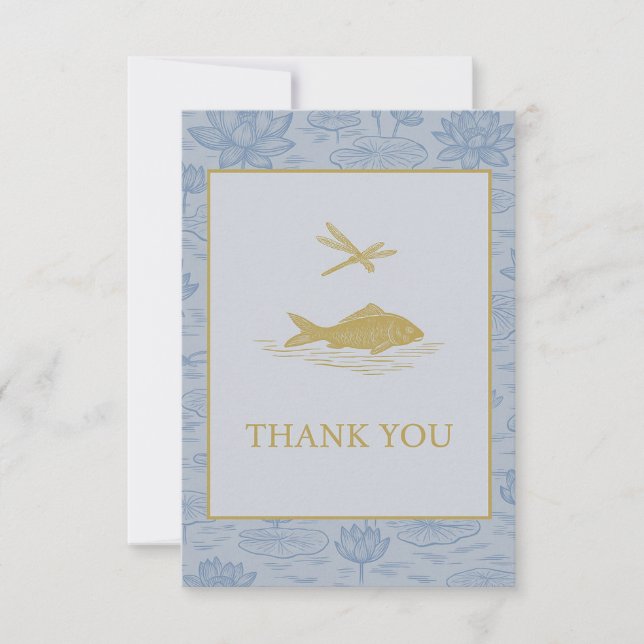 Cartão De Agradecimento chinoiserie card (Frente)