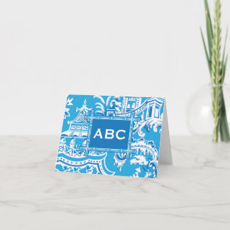 Cartão De Agradecimento Chinoiserie Dobrada