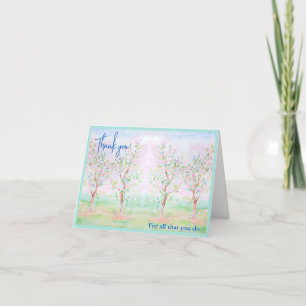 Cartão De Agradecimento Chinoiserie personalizada pré-ppy floral watercolo