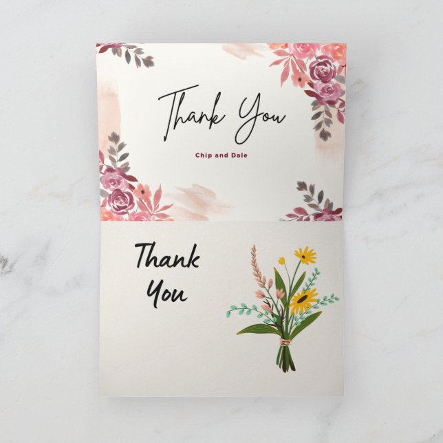 Cartão De Agradecimento Chip e Dale Tank (Interior)