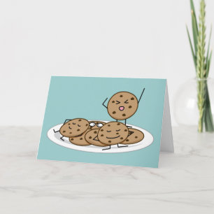 Cartão De Agradecimento Chocolate Chip Cookies baked plate dessert