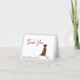 Cartão De Agradecimento Chocolate Labrador Retriever Dog Personalize