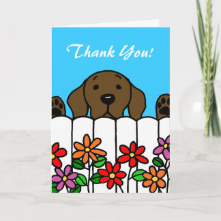Cartão De Agradecimento Chocolate Labrador te vigiando