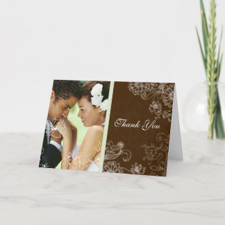 Cartão De Agradecimento Chocolate Mint - Wedding