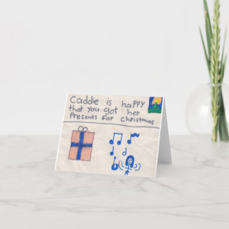 Cartão De Agradecimento Chrismas Obrigado (criança)