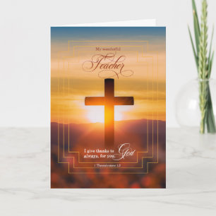 Cartão De Agradecimento Christian 1 Tessalonicenses Sunset Waters