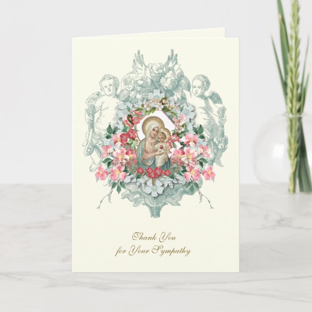 Cartão De Agradecimento Christian Condolence Funeral Obrigado (Frente)