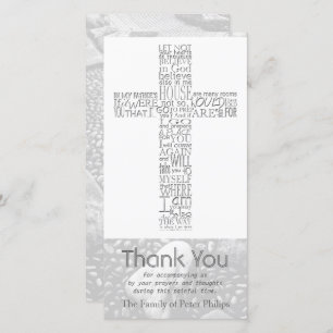 Cartão De Agradecimento Christian Cross John 14 Simpatia Obrigado 3