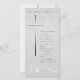 Cartão De Agradecimento Christian Cross Sympathy Obrigado Carimbo