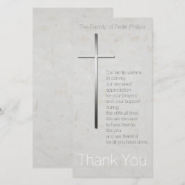 Cartão De Agradecimento Christian Cross Sympathy Obrigado Carimbo