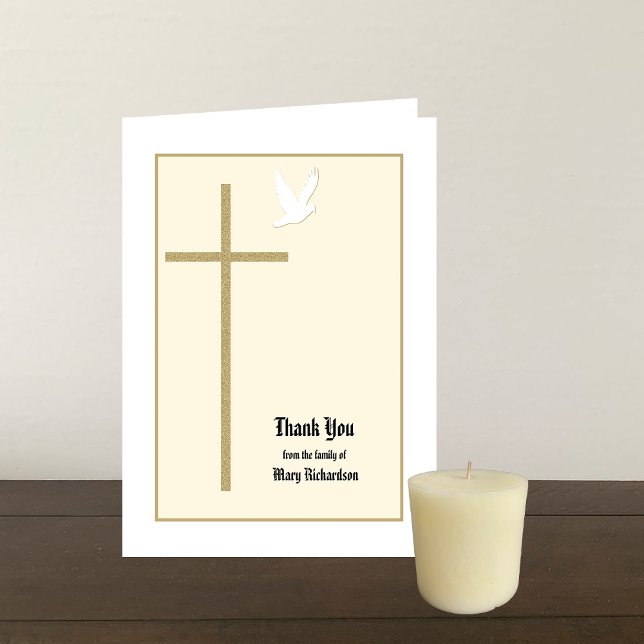 Cartão De Agradecimento Christian Memorial Thank You Note Card (Criador carregado)