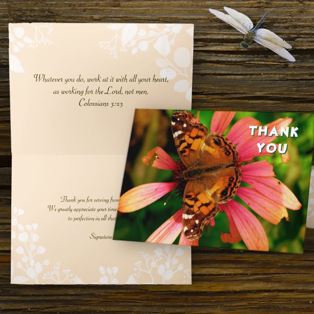 Cartão De Agradecimento Christian Verse, Thank You For Serving Cards (Criador carregado)