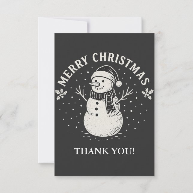 Cartão De Agradecimento Christmas (Frente)