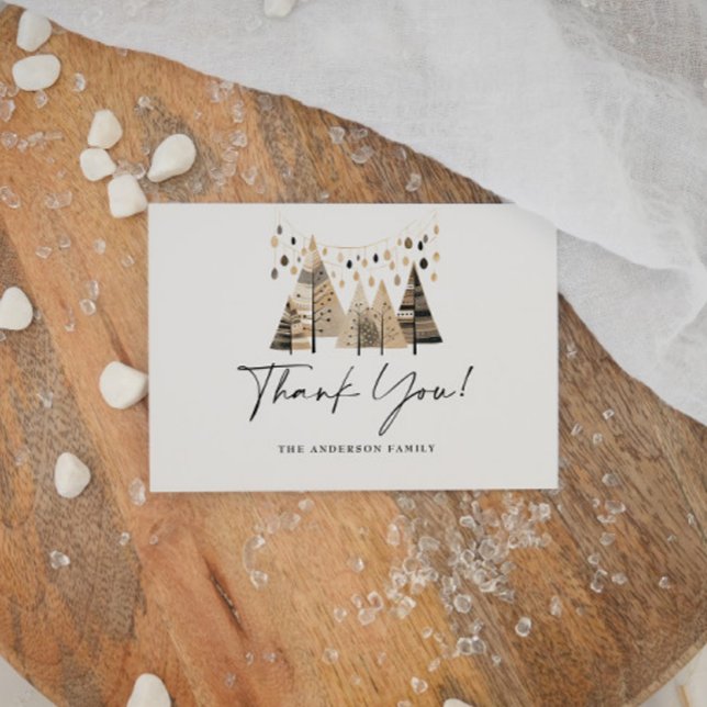 Cartão De Agradecimento Christmas Boho (Criador carregado)