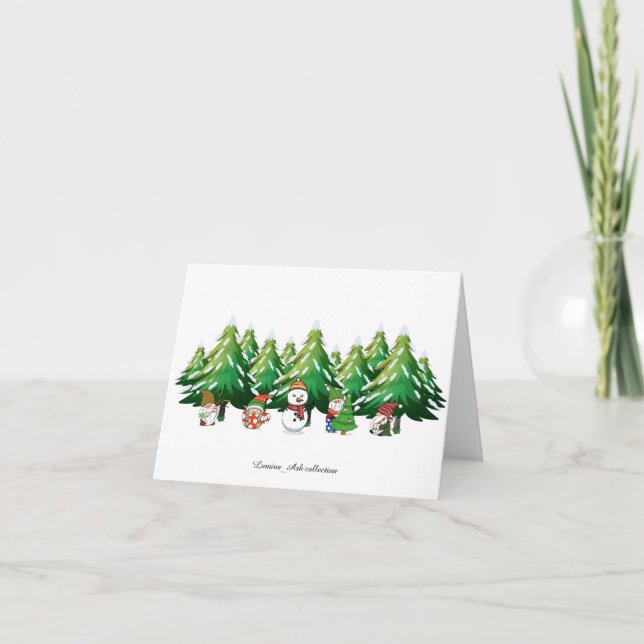 Cartão De Agradecimento Christmas Gnome Card (Frente)