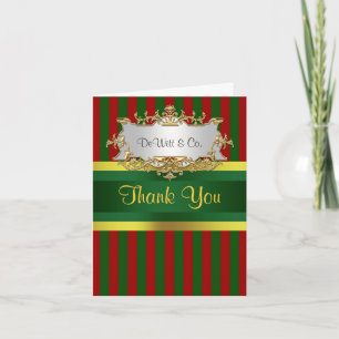 Cartão De Agradecimento Christmas Holiday Party Invite Suite Red Grn Gold