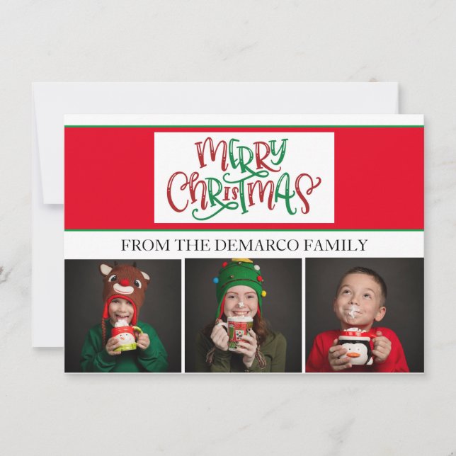 Cartão De Agradecimento Christmas Photo Cards (Frente)