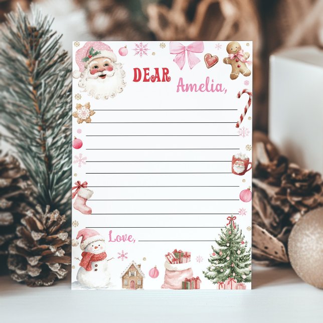 Cartão De Agradecimento Christmas Pink Winter Birthday Time Capsule Card (Criador carregado)