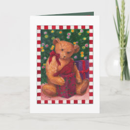 Cartão De Agradecimento christmas teddybear thank you presents