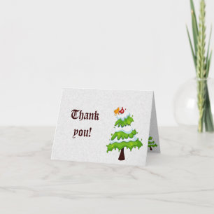 Cartão De Agradecimento Christmas Tree Thank You Cards