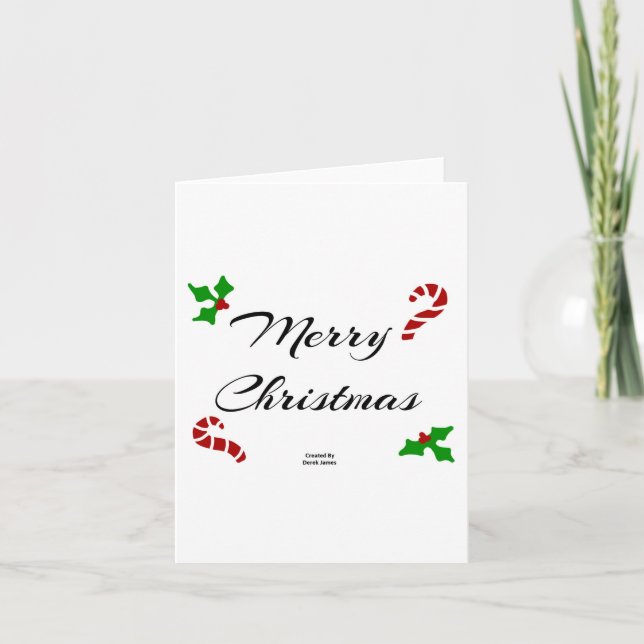 Cartão De Agradecimento Christmas Wishes Small Greeting Card (Frente)