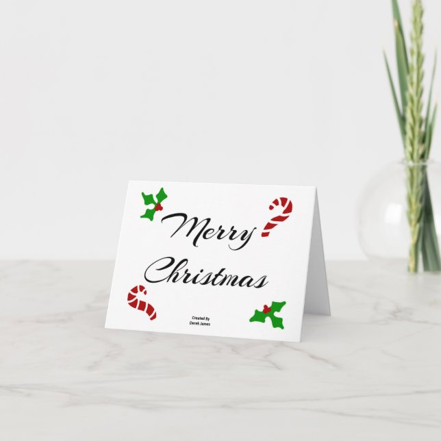 Cartão De Agradecimento Christmas Wishes Small Greeting Card (Frente)