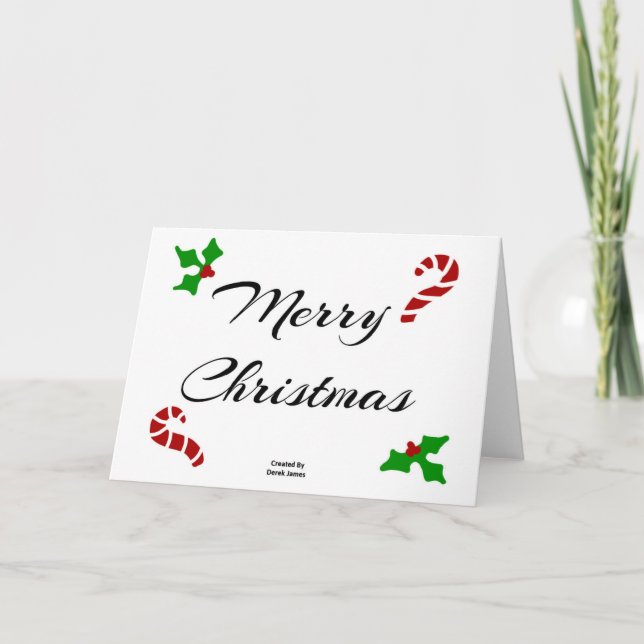 Cartão De Agradecimento Christmas Wishes Standard-Size Greeting Card (Frente)