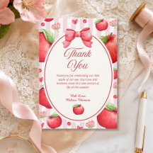 Chuva de Bebê Coquete de Maçã Vermelha Rosa Elegan