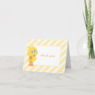 Cartão De Agradecimento Chuva de Bebê do Big Bird Obrigado