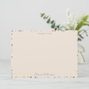 Cartão De Agradecimento Chuva de Bebê Floral Boho Flor Silvestre Caprichos