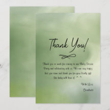 Chuva de Bebê Fundo Verde Aquarela