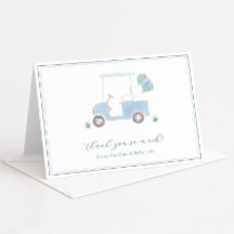 Chuva de Bebê Menino Carrinho de Golfe Azul Elegan
