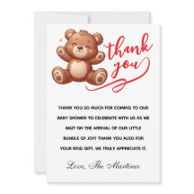 Chuva de Bebê Menino Urso Cubo Rústico Obrigado