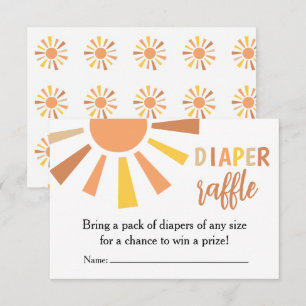 Cartão De Agradecimento Chuva de fraldas Boho Sunshine Baby Shower