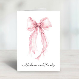 Cartão De Agradecimento Chuva de Noiva Arco Coquete Rosa
