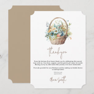 Cartão De Agradecimento Chuva de Noiva Fora do Mercado, Chuva de Noiva Flo