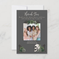 Chuva de Noiva Irlandesa com Crânio Preto Gótico e