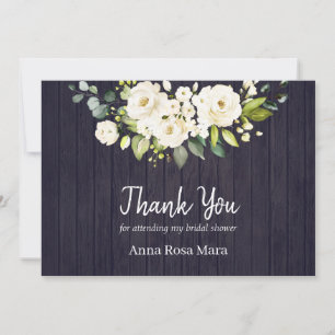 Cartão De Agradecimento *~* Chuva de Noiva Rustica em Madeira Envelhecida