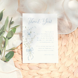 Cartão De Agradecimento Chuva de Noiva Something Blue Wildflower