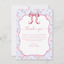 Cartão De Agradecimento Chuva de Presentes Arco Rosa Ela Está Casando