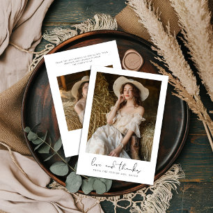 Cartão De Agradecimento Chuva de Presentes de Noiva com Foto de Amor e Agr