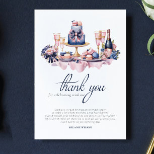 Cartão De Agradecimento Chuva de Presentes Personalizada aquarela